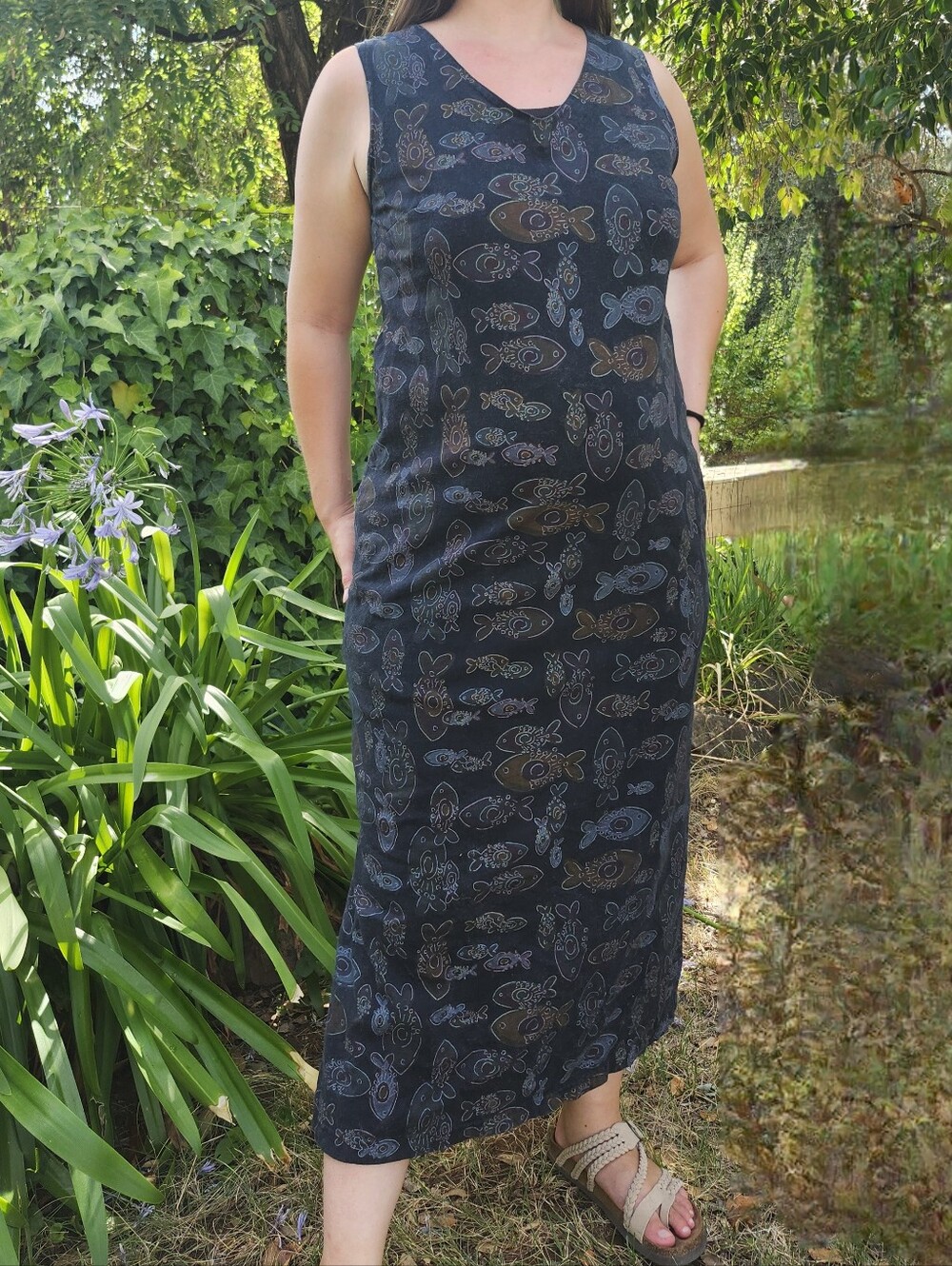 Fresh Produce Fish Printed Maxi Dress - Picture 2 of 10
